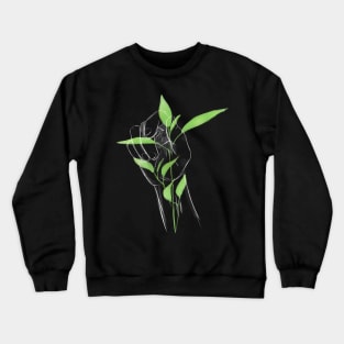 Hand Growing Black Crewneck Sweatshirt